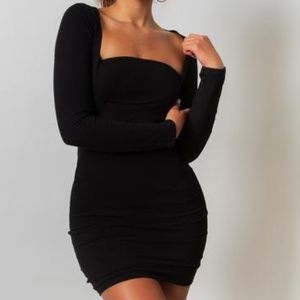 Black Deep Tube Dress